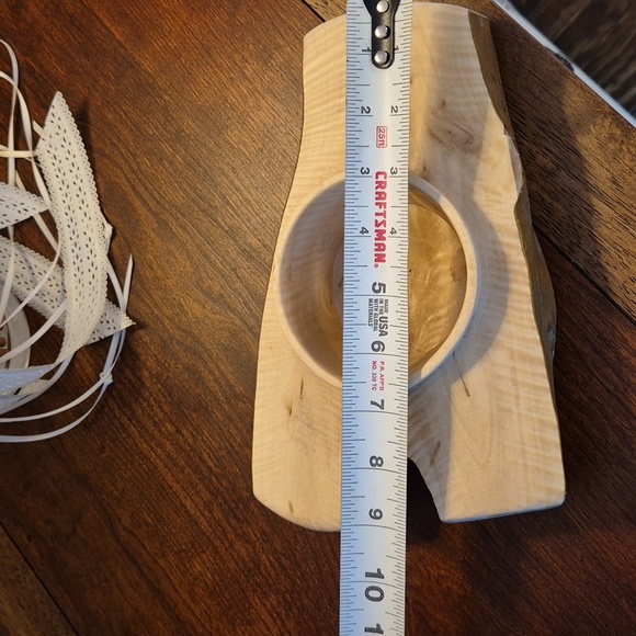 Hand Turned, Hand Crafted, Hand Made Small Wooden Trinket Tray/Dish - Picture 5 of 6